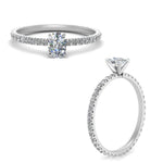 Load image into Gallery viewer, Lab diamond Pave Eternity Engagement Rings 14K Gold
