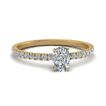 Load image into Gallery viewer, Lab diamond Pave Eternity Engagement Rings 14K Gold
