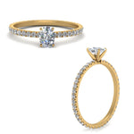 Load image into Gallery viewer, Lab diamond Pave Eternity Engagement Rings 14K Gold
