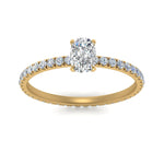 Load image into Gallery viewer, Lab diamond Pave Eternity Engagement Rings 14K Gold
