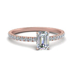 Load image into Gallery viewer, Lab diamond Pave Eternity Engagement Rings 14K Gold
