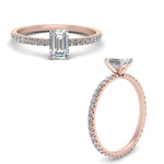 Load image into Gallery viewer, Lab diamond Pave Eternity Engagement Rings 14K Gold
