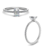 Load image into Gallery viewer, Lab diamond Pave Eternity Engagement Rings 14K Gold
