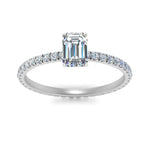 Load image into Gallery viewer, Lab diamond Pave Eternity Engagement Rings 14K Gold
