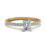 Load image into Gallery viewer, Lab diamond Pave Eternity Engagement Rings 14K Gold
