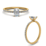 Load image into Gallery viewer, Lab diamond Pave Eternity Engagement Rings 14K Gold
