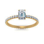 Load image into Gallery viewer, Lab diamond Pave Eternity Engagement Rings 14K Gold
