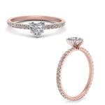 Load image into Gallery viewer, Lab diamond Eternity Engagement Rings 14K Gold
