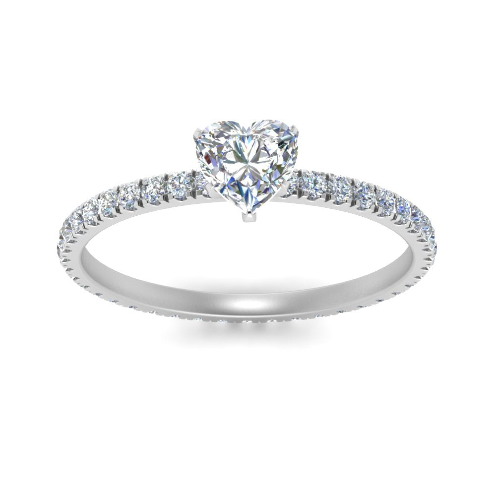 Lab diamond Eternity Engagement Rings 14K Gold