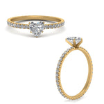 Load image into Gallery viewer, Lab diamond Eternity Engagement Rings 14K Gold
