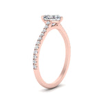 Load image into Gallery viewer, Heart Cut Lab diamond Side Stone Engagement Rings 14K Rose Gold
