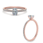 Load image into Gallery viewer, Lab diamond Eternity Engagement Rings 14K Gold
