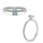 Load image into Gallery viewer, Lab diamond Eternity Engagement Rings 14K Gold
