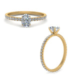 Load image into Gallery viewer, Lab diamond Eternity Engagement Rings 14K Gold
