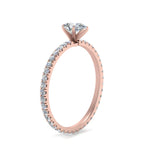 Load image into Gallery viewer, Lab diamond Pave Eternity Engagement Rings 14K Gold
