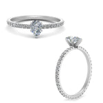 Load image into Gallery viewer, Lab diamond Pave Eternity Engagement Rings 14K Gold
