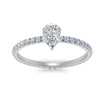 Load image into Gallery viewer, Lab diamond Pave Eternity Engagement Rings 14K Gold
