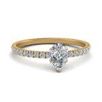 Load image into Gallery viewer, Lab diamond Pave Eternity Engagement Rings 14K Gold
