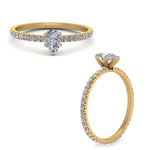 Load image into Gallery viewer, Lab diamond Pave Eternity Engagement Rings 14K Gold
