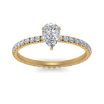 Load image into Gallery viewer, Lab diamond Pave Eternity Engagement Rings 14K Gold
