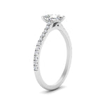 Load image into Gallery viewer, Pear Cut Lab diamond Side Stone Engagement Rings 14K White Gold
