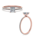 Load image into Gallery viewer, Lab diamond Eternity Engagement Rings 14K Gold
