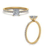 Load image into Gallery viewer, Lab diamond Eternity Engagement Rings 14K Gold
