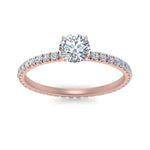 Load image into Gallery viewer, Lab diamond Pave Eternity Engagement Rings 14K Gold
