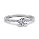 Load image into Gallery viewer, Lab diamond Pave Eternity Engagement Rings 14K Gold

