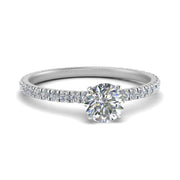 Lab diamond Pave Eternity Engagement Rings 14K Gold