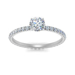 Load image into Gallery viewer, Lab diamond Pave Eternity Engagement Rings 14K Gold
