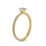 Load image into Gallery viewer, Lab diamond Pave Eternity Engagement Rings 14K Gold
