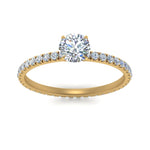 Load image into Gallery viewer, Lab diamond Pave Eternity Engagement Rings 14K Gold
