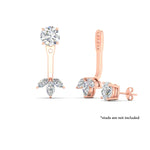Load image into Gallery viewer, Lab Colored Front Back Fancy Marquise Earring Jackets