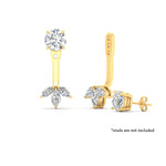 Load image into Gallery viewer, Lab Colored Front Back Fancy Marquise Earring Jackets
