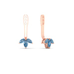 Load image into Gallery viewer, Lab Colored Front Back Fancy Marquise Earring Jackets