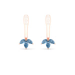 Load image into Gallery viewer, Lab Colored Front Back Fancy Marquise Earring Jackets
