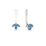 Load image into Gallery viewer, Lab Colored Front Back Fancy Marquise Earring Jackets