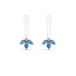 Load image into Gallery viewer, Lab Colored Front Back Fancy Marquise Earring Jackets