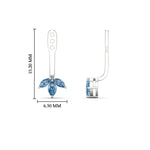 Load image into Gallery viewer, Lab Colored Front Back Fancy Marquise Earring Jackets