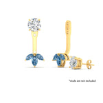 Load image into Gallery viewer, Lab Colored Front Back Fancy Marquise Earring Jackets