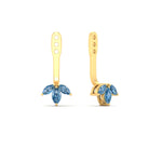 Load image into Gallery viewer, Lab Colored Front Back Fancy Marquise Earring Jackets