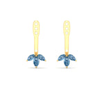Load image into Gallery viewer, Lab Colored Front Back Fancy Marquise Earring Jackets