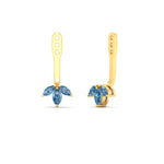 Load image into Gallery viewer, Lab Colored Front Back Fancy Marquise Earring Jackets