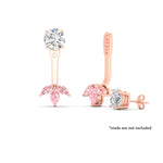 Load image into Gallery viewer, Lab Colored Front Back Fancy Marquise Earring Jackets
