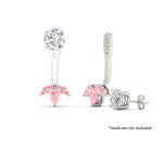 Load image into Gallery viewer, Lab Colored Front Back Fancy Marquise Earring Jackets