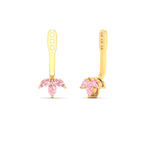 Load image into Gallery viewer, Lab Colored Front Back Fancy Marquise Earring Jackets