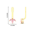 Load image into Gallery viewer, Lab Colored Front Back Fancy Marquise Earring Jackets