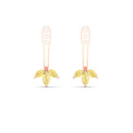 Load image into Gallery viewer, Lab Colored Front Back Fancy Marquise Earring Jackets