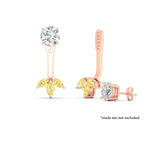 Load image into Gallery viewer, Lab Colored Front Back Fancy Marquise Earring Jackets